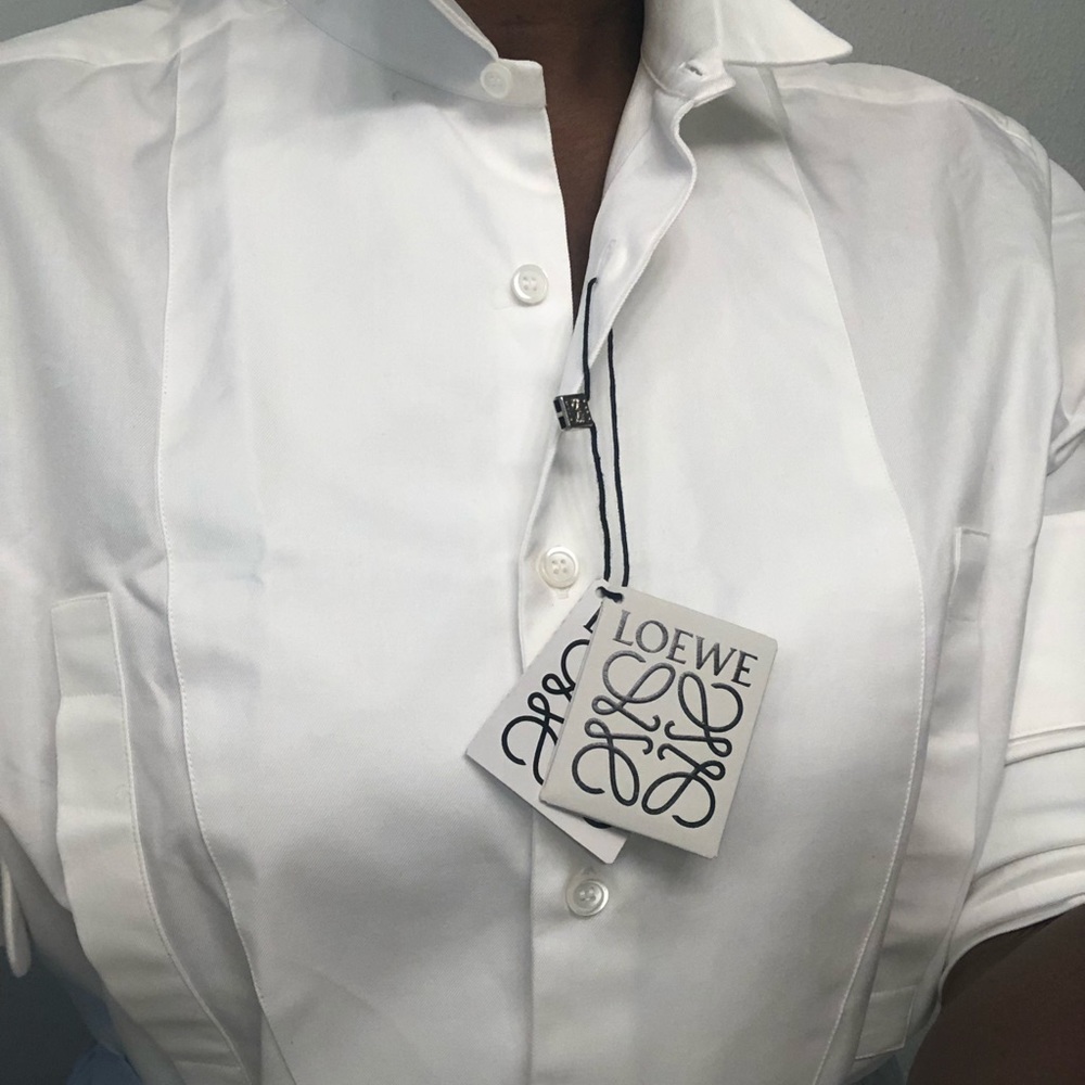 Authentic Loewe dress bib shirt size 41/L unique